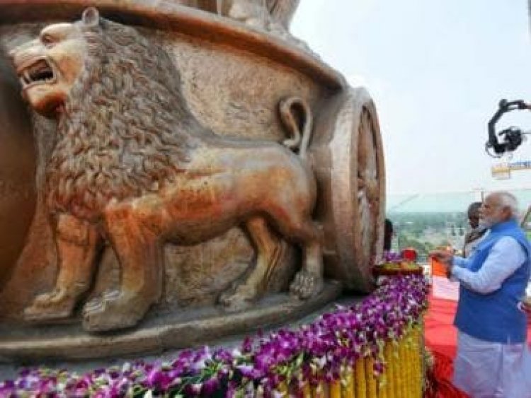 9,500 kg and 6.5 metres high: All you need to know about the national emblem atop new Parliament building