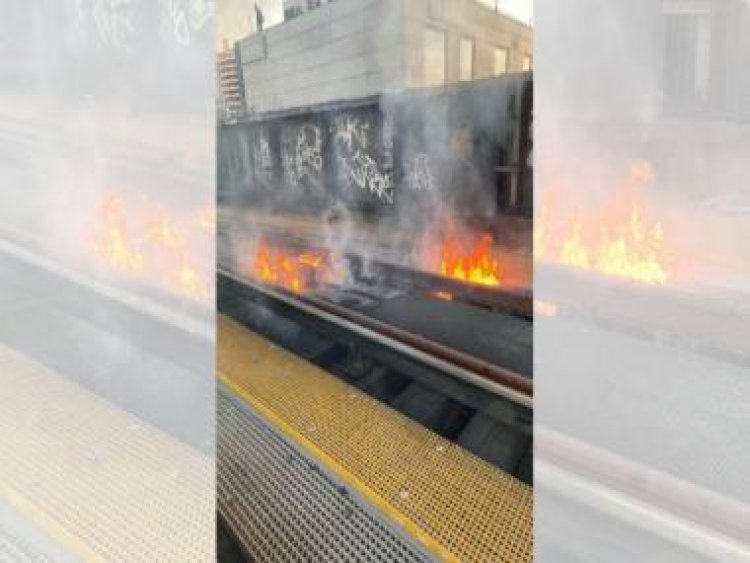 Heatwave in Britain: Train tracks in London catch fire due to sparks, see post