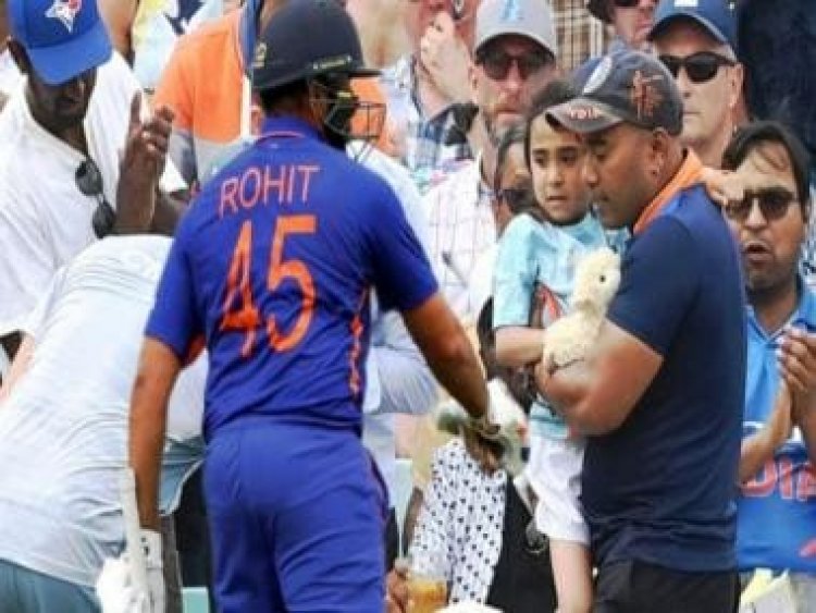See photo: Rohit Sharma meets 6-year-old fan who got hit by his six in England ODI