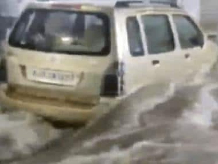 Watch: Cars washed away due to heavy rains and flooding in Jodhpur; video goes viral