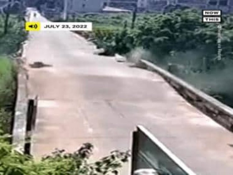 Watch: Bridge cracks open due to scorching heat in China, clip shows harsh effect of climate change