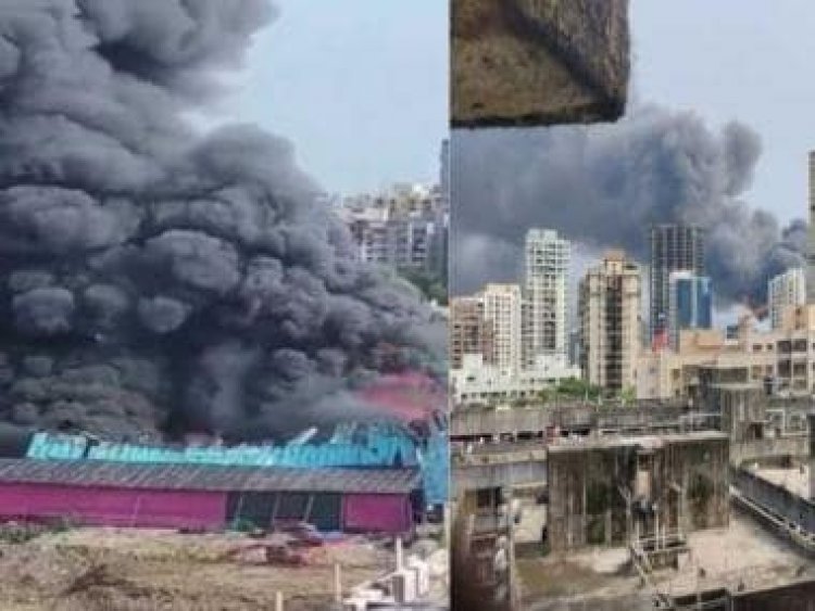 Massive fire breaks out at film set in Mumbai's Andheri West, 10 fire tenders at spot to tackle blaze