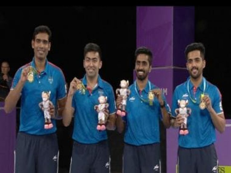 Commonwealth Games Day 5 LIVE: India win gold medals in lawn bowls, table tennis; silver for Vikas Thakur