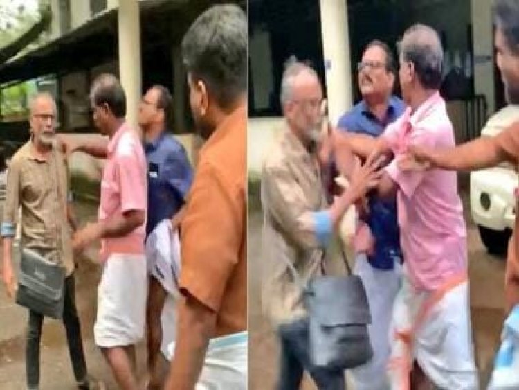 Watch: CPI(M) activists assault local AAP leader Savad Alipra in Kerala