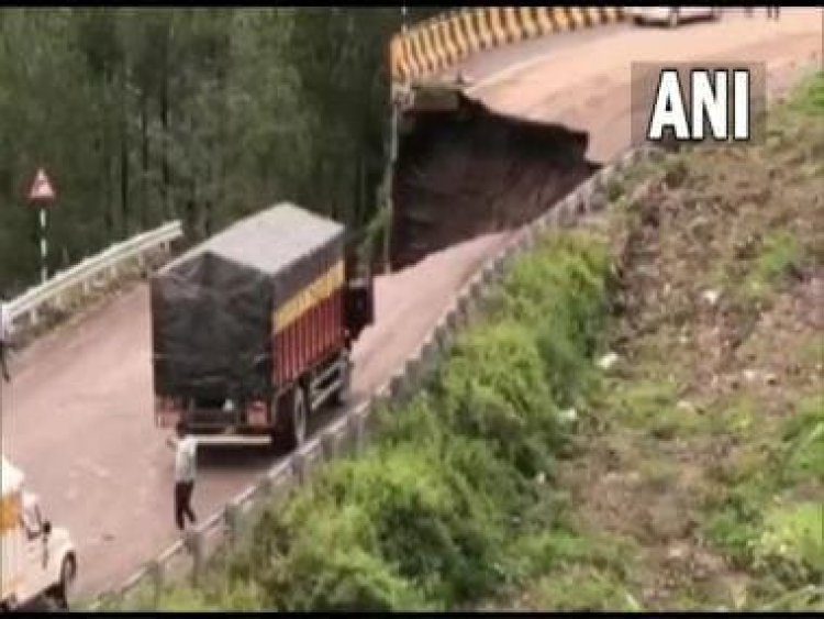 Major portion of flyover on busy Shimla-Kalka highway collapses, traffic disrupted