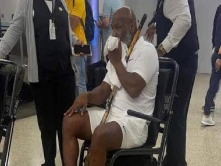 Pictures of legendary boxer Mike Tyson sitting in a wheelchair go viral