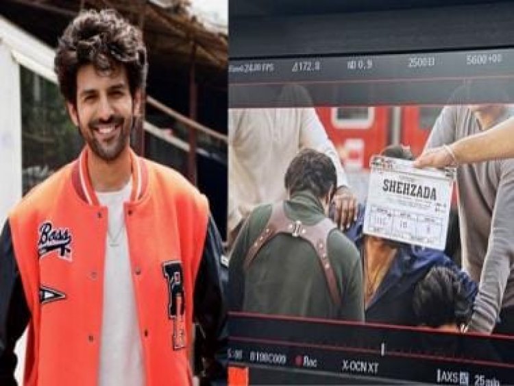 Kartik Aaryan shares a BTS picture from the sets of his film Shehzada