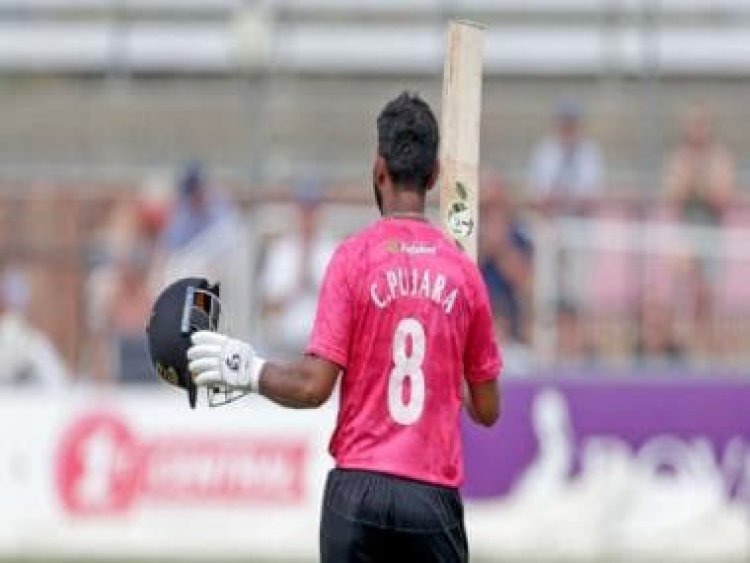 WATCH: Cheteshwar Pujara hits third century in Royal London One-Day Cup to claim big records