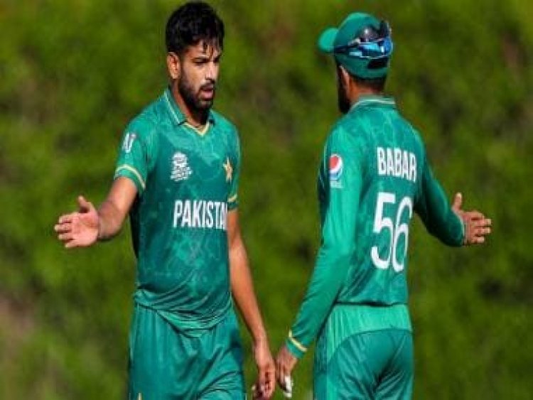 Fan lifts juice bottles from Haris Rauf’s crate. Pacer’s reaction goes viral