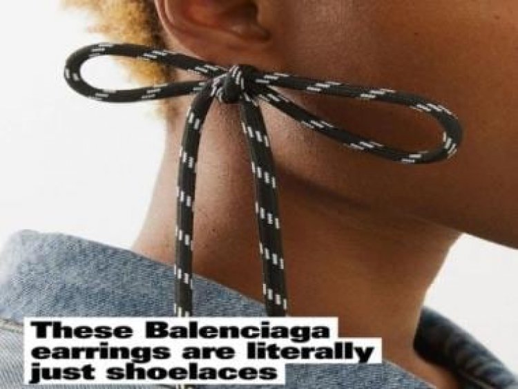 Balenciaga's new shoelace earrings worth 20K leave internet baffled