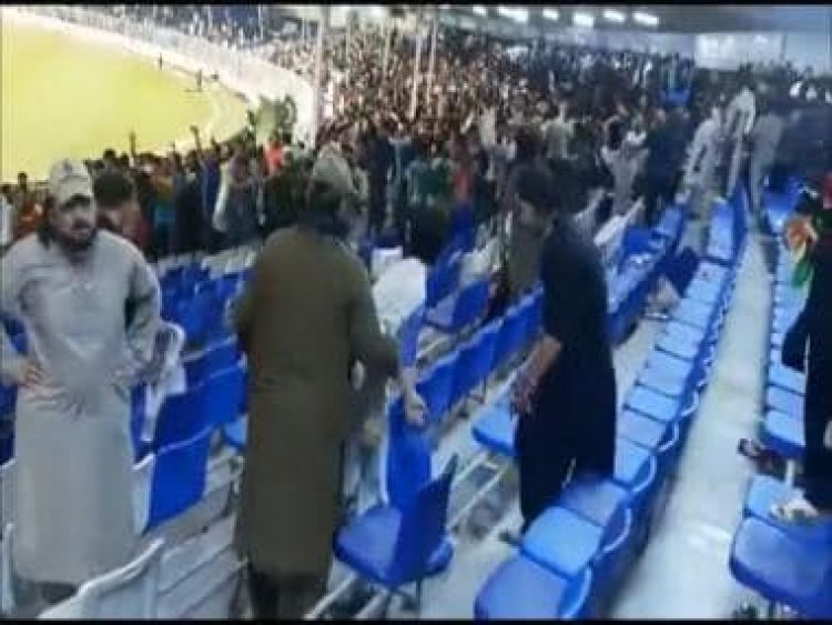 Watch: Pakistan, Afghanistan fans throw stadium chairs at each other in chaotic scenes; Shoaib Akhtar condemns