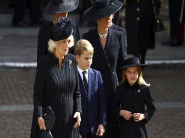 Touching moments from Queen's funeral: Youngest mourners George and Charlotte say goodbye to 'Gan Gan', King, Meghan cry