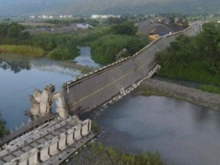 Watch: Viral drone footage of damaged Gaoliao bridge in aftermath of Taiwan quake