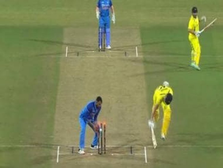 Virat Kohli and Axar Patel team up for a lightning-quick run-out of Cameroon Green during India vs Australia 2nd T20