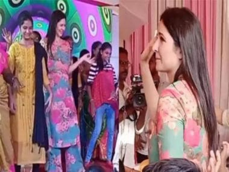 Katrina Kaif dances to the viral Arabic Kuthu song with school kids in Tamil Nadu