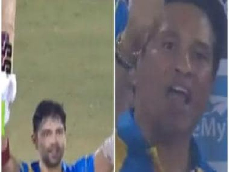 Watch: Sachin Tendulkar's gesture as Naman Ojha bows down after completing century during RSWS 2022 final