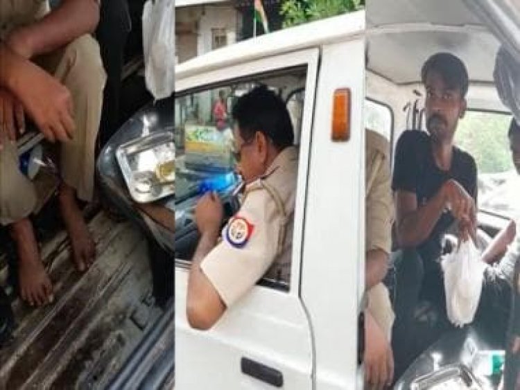 Playing cops and robbers! WATCH Kanpur cops having a ‘picnic’ inside ambulance with under trials