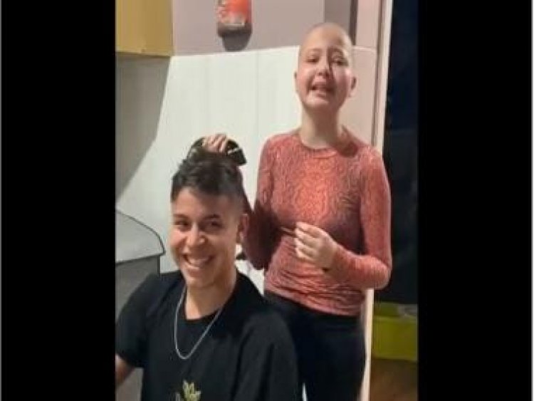 Viral video: Big brother trims his hair in solidarity with sister battling cancer