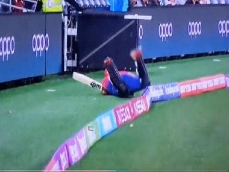 T20 World Cup: Watch — UAE’s Aayan Afzal Khan’s comical fall near boundary rope during Netherlands clash