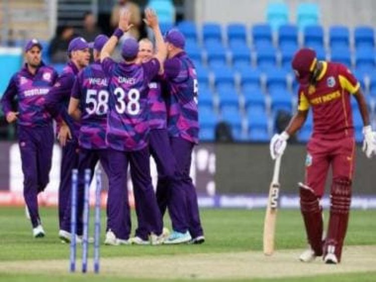 T20 World Cup WI vs SCO HIGHLIGHTS: Scotland stun West Indies, defeat Caribbean side by 42 runs