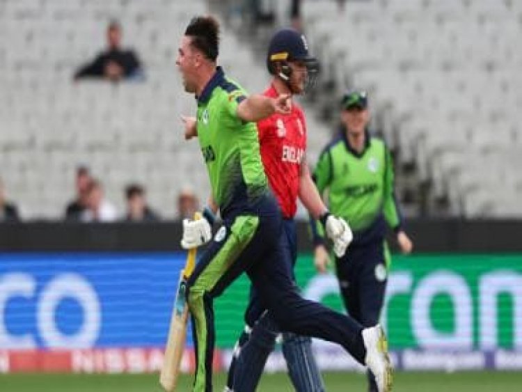 T20 World Cup: Ireland continue giant-killing act by beating neighbours England in rain-hit game