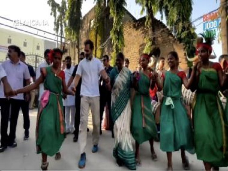 Watch: Rahul Gandhi matches steps with tribal dancers during Bharat Jodo Yatra in Telangana