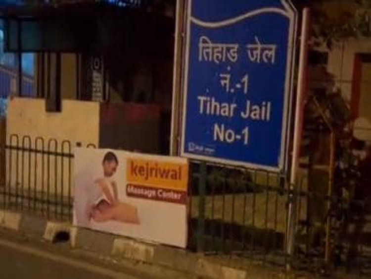 ‘Kejriwal massage centre’ posters pasted outside Tihar jail as BJP ridicules Delhi CM after conman Sukesh’s ‘expose’