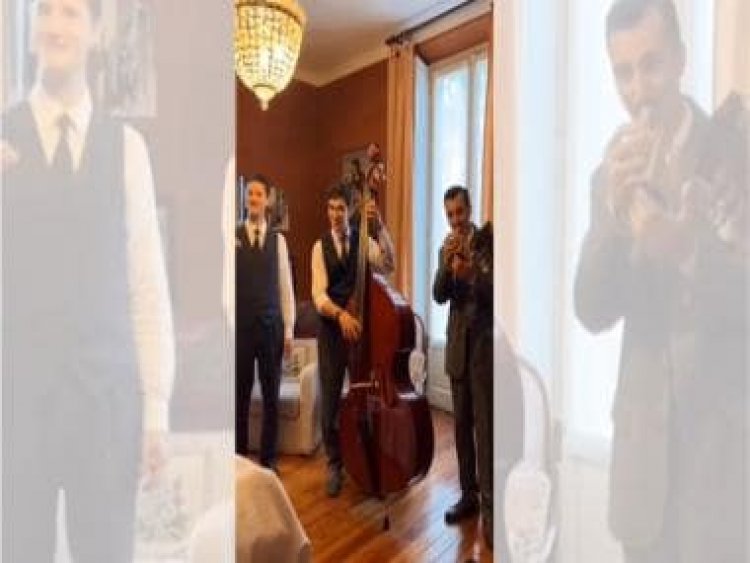 Watch: Musical band performs live before bedridden 94-year-old; internet amazed