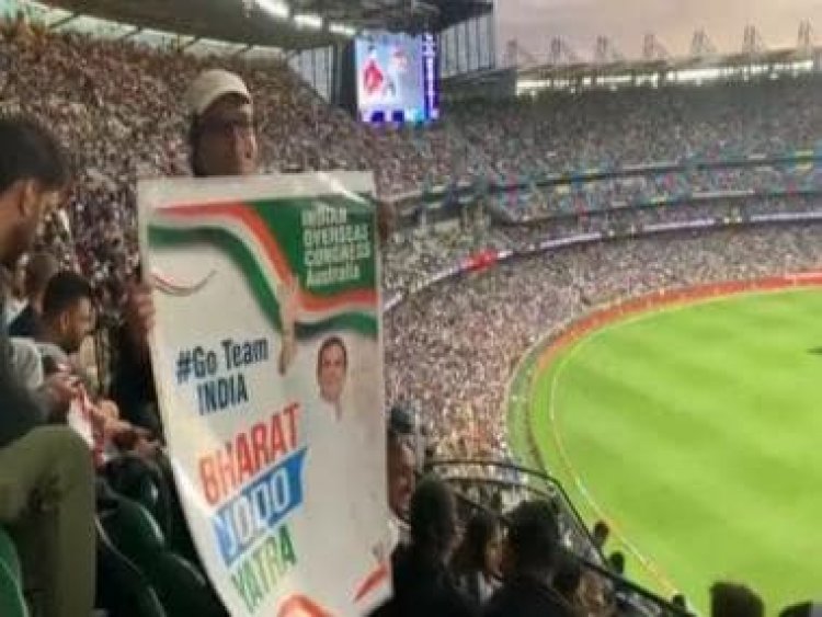 BJP's overseas wing hits Rahul Gandhi's 'Bharat Jodo Yatra' posters at Ind-Zim T20 World Cup match out of park