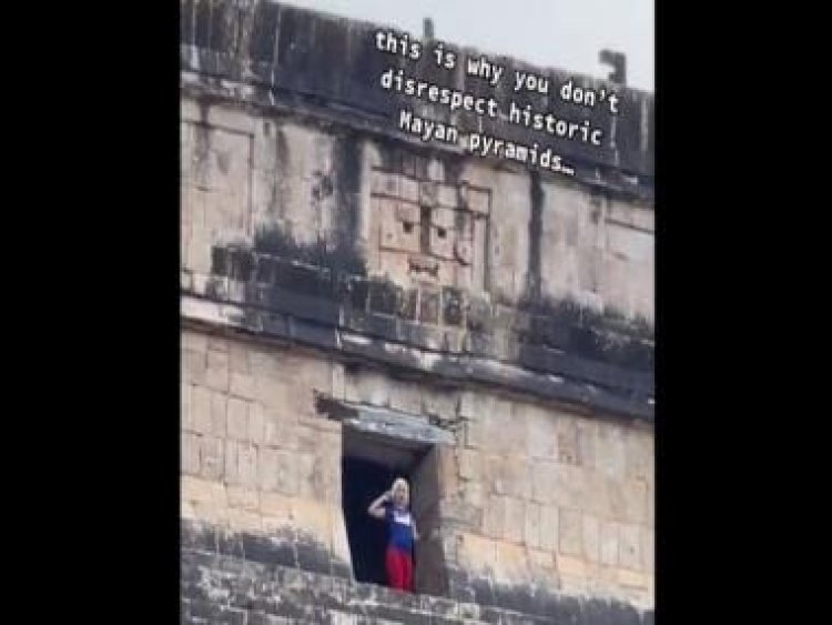 Mexico: Woman booed for disrespecting sacred ancient Mayan Pyramid