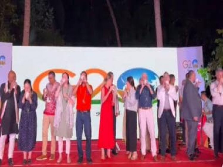 Watch: G20 ambassadors blow conch shells to welcome India’s G20 Presidency at Swaraj Dweep