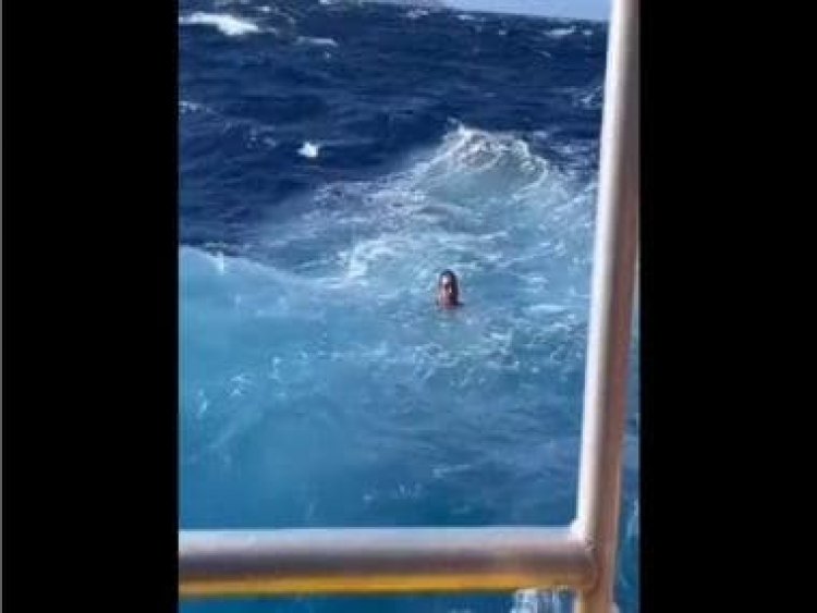 Fishing boat rescues man stuck at sea for 24 hours; watch dramatic clip