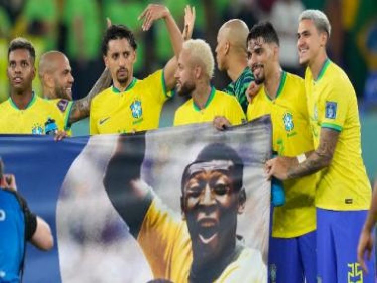 Brazil pay touching tribute to Pele after dominating Round of 16 win, fans unveil giant tifo