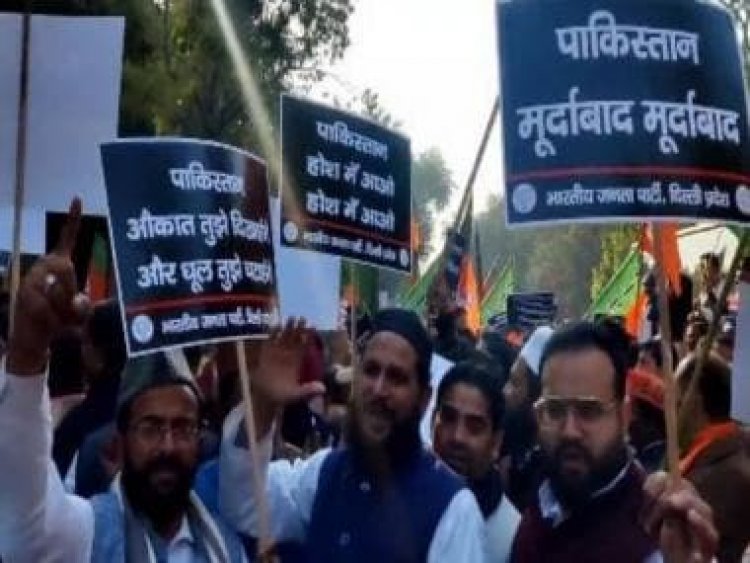 BJP protests outside Pakistan High Commission over Bilawal Bhutto's objectionable comments against PM Modi
