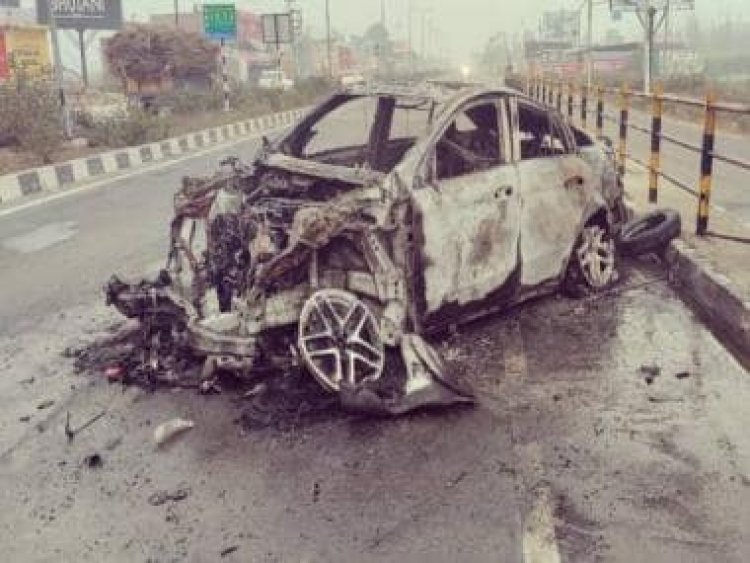 Rishabh Pant car accident in photos: Shocking images of mangled and charred Mercedes