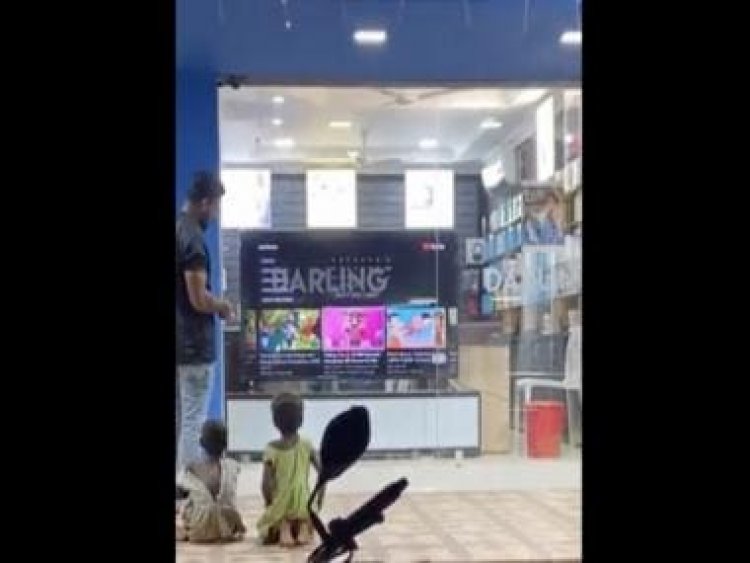 Viral: Salesperson allows homeless kids to watch their favourite cartoon, video melts hearts