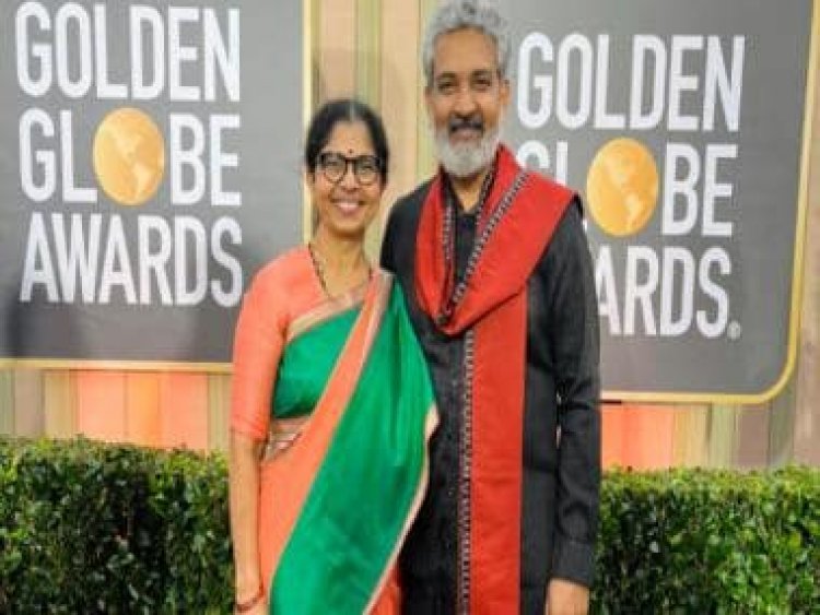 SS Rajamouli rocks 'desi' look at Golden Globes as RRR wins Best Original Song