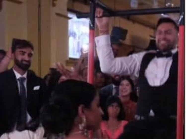 Viral video: Bride and groom flaunt 'workout' skills during their wedding reception