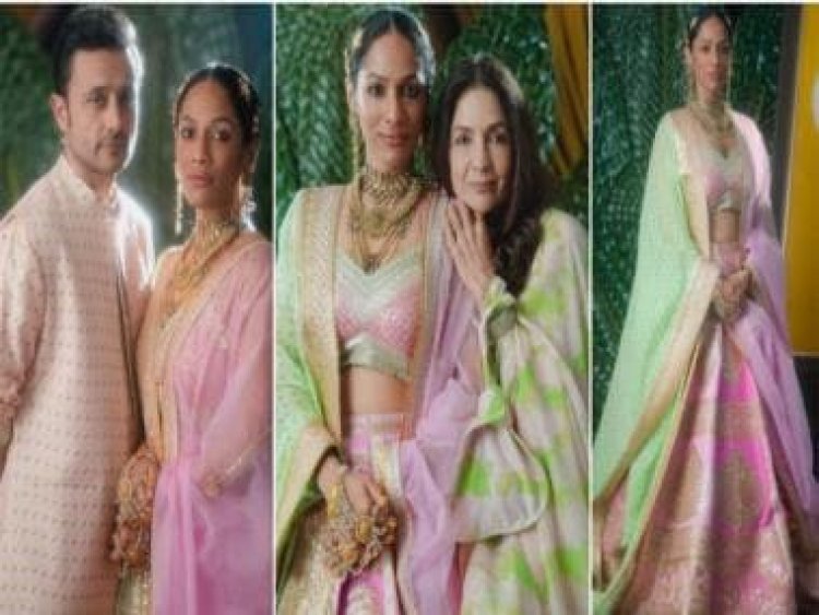 All you need to know about Masaba Gupta's custom-made 'Barfi Pink Paan Patti' wedding lehenga