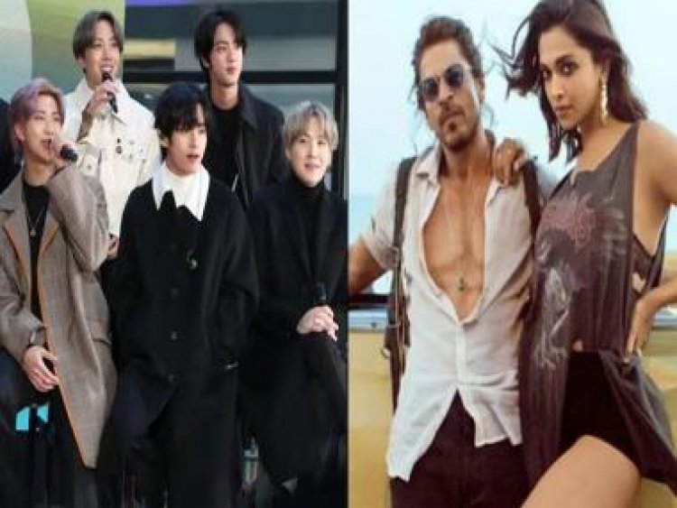 South Korean boy band BTS dancing on Shah Rukh Khan and Deepika Padukone's Jhoome Jo Pathaan song breaks the internet