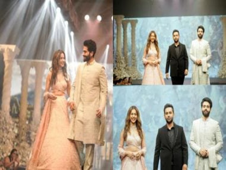 Jackky Bhagnani and Rakul Preet come together on stage for the first time to walk the ramp for a fundraiser