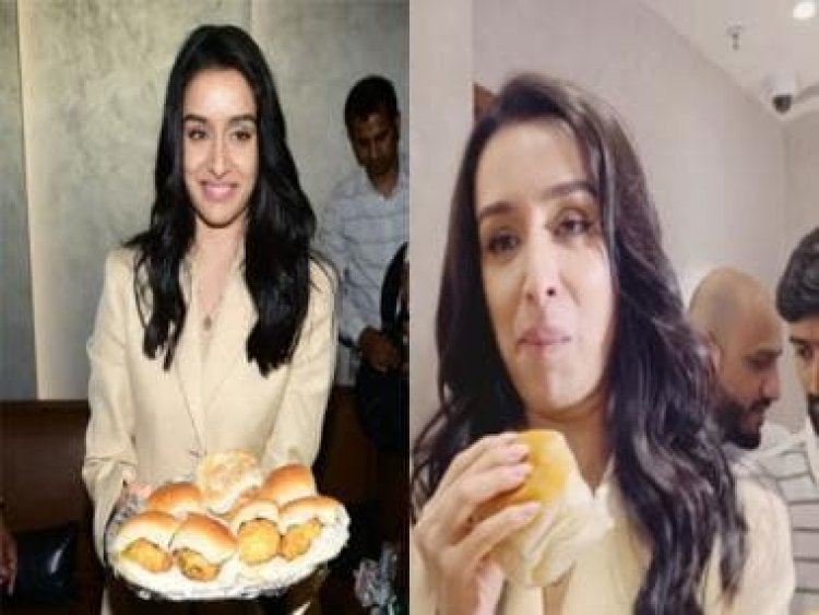 Shraddha Kapoor is all smiles as she celebrates her birthday with the media with Vada Pavs