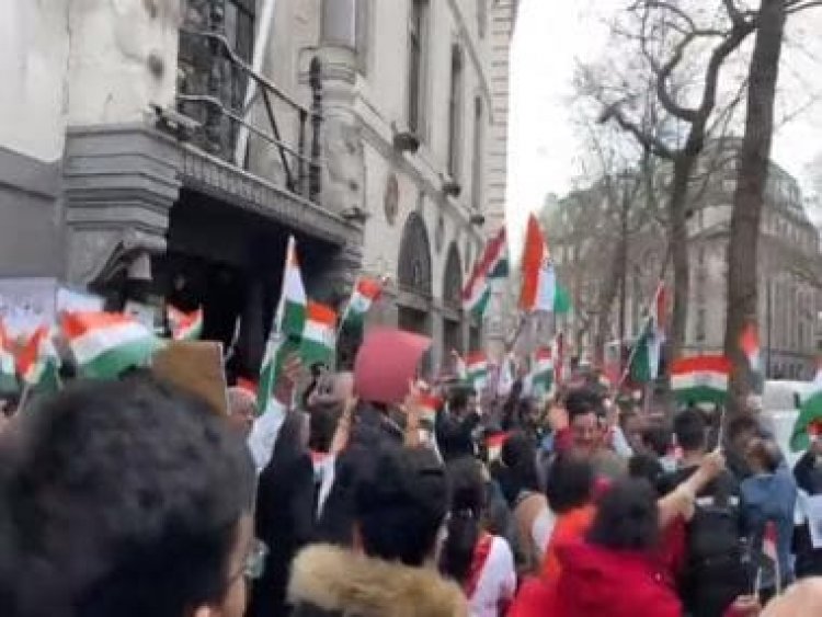 WATCH: UK policeman dances with Indians protesting against Khalistanis outside High Commission in London