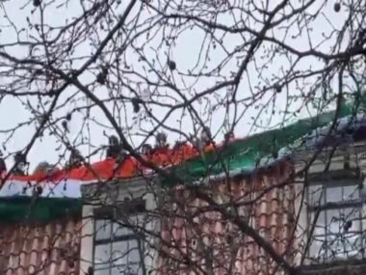WATCH: Giant tricolour adorns Indian High Commission in London amid fresh protests by Khalistanis