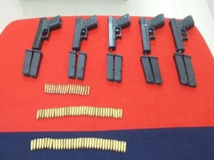 Five Glock pistols, 90 catridges dropped by Pak drone recovered by BSF in Punjab