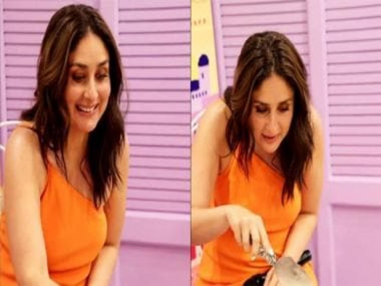 Kareena Kapoor gets surprised with 'shoe-like' cake at event, says 'I am scared to eat this'