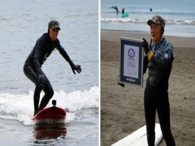 Japanese man becomes world's oldest surfer after hitting the waves at the age of 88; details inside