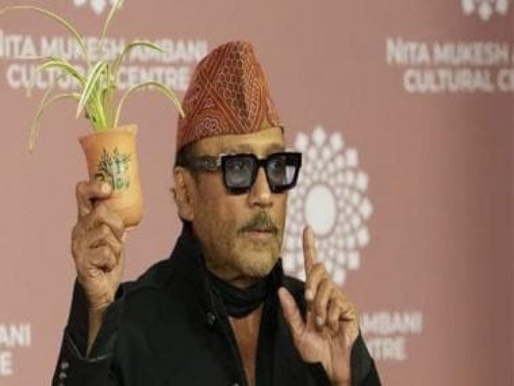 Netizens can't keep calm as Jackie Shroff poses with a plant at the Nita Mukesh Ambani Cultural Centre launch