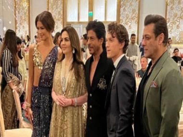 'Spiderverse meets Spyverse,' write users as a photo of Shah Rukh Khan, Salman Khan with Tom Holland, Zendaya is viral