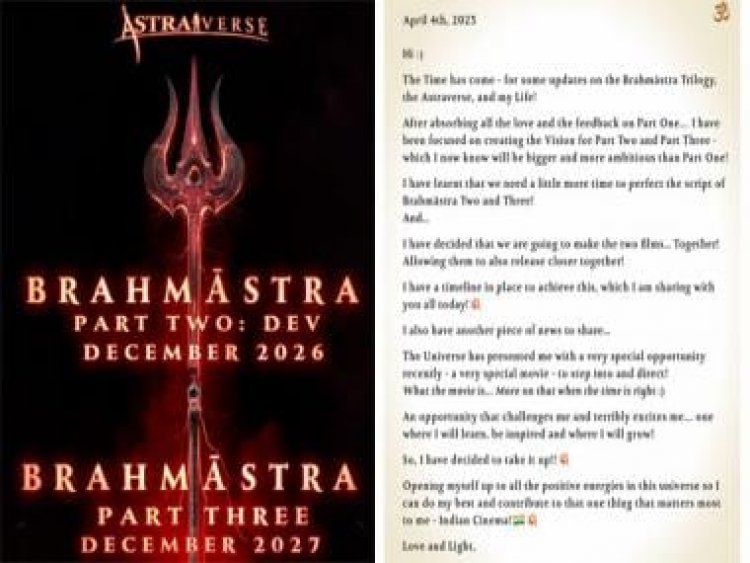 'The Next Phase' of Ayan Mukerji begins as filmmaker announces the release of Brahmastra Part 2 and 3